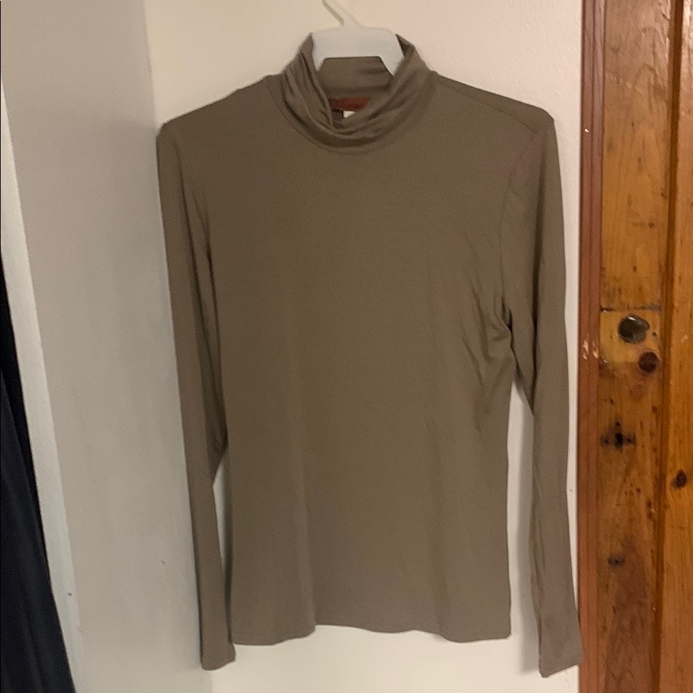 Classic Tan Turtleneck Top